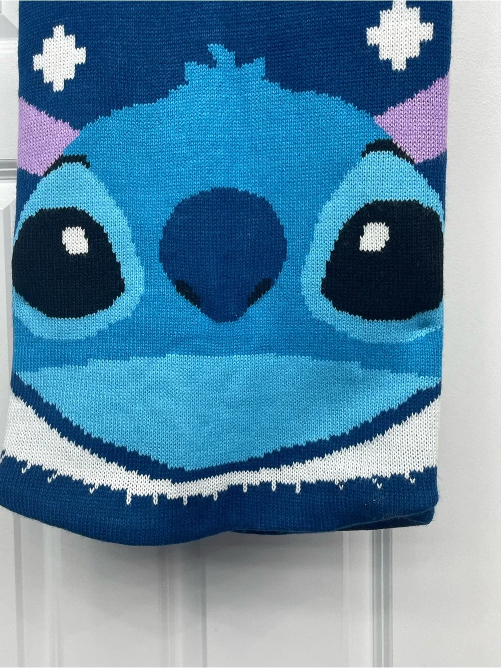 Disney Blue and Purple Stitch Knit Tree Skirt